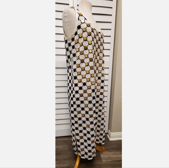 White TORY BURCH Logo Tank Dress w/Gold Coins. US 8. EUC - Picture 8 of 14